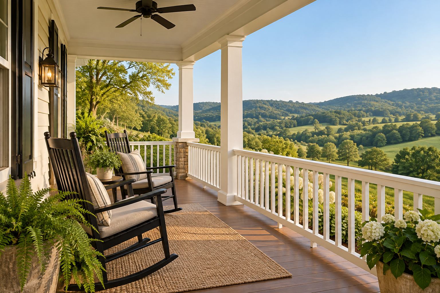 A cozy Johnson City living room, illustrative